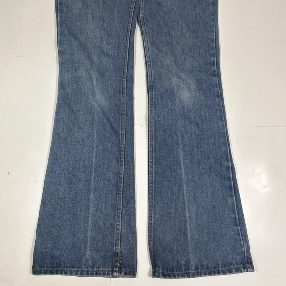 Vintage 1970s Levi’s 746 0917 Orange Tab Bell Bottom Jeans Sz 28 Waist 33 Length - Picture 4 of 11
